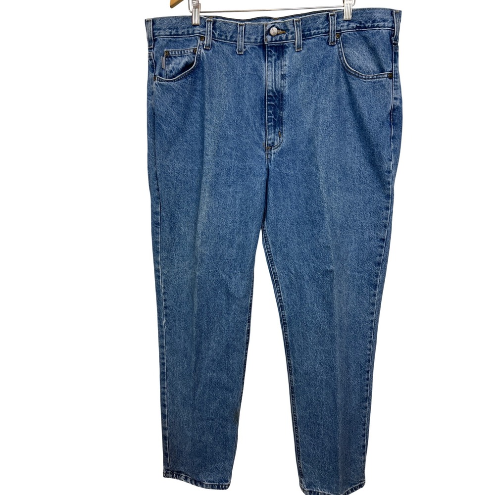 Carhartt B18STW Jeans Mens 44x34 Blue Traditional Fit Denim Workwear Pants A26